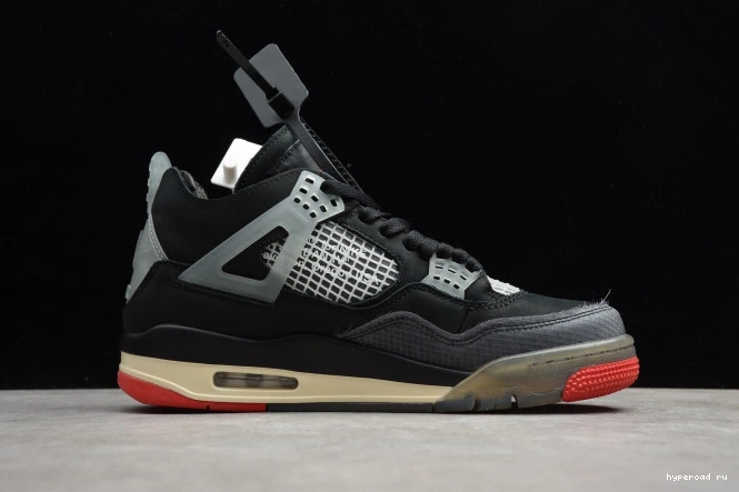 Jordan Retro Off CV9388-001 Bred Air 4 White x 0825